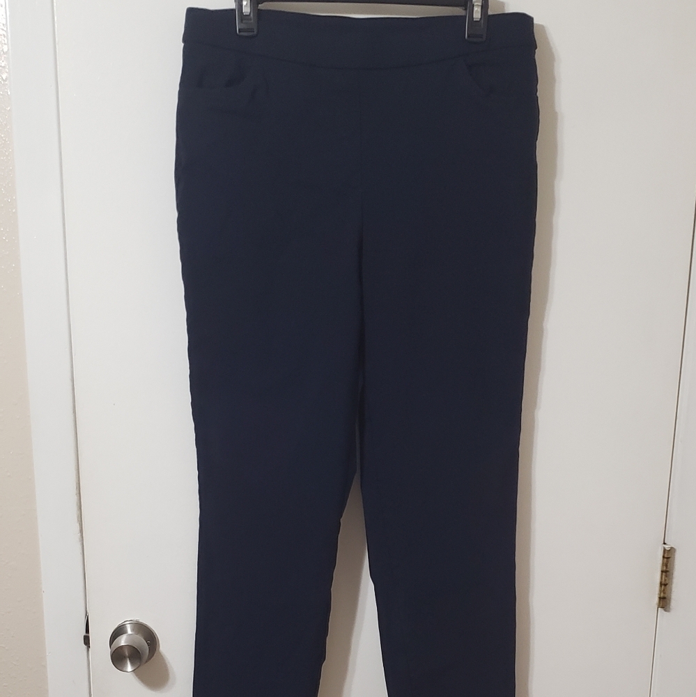 Alfred Dunner Navy Blue Pull on Pants Size 10